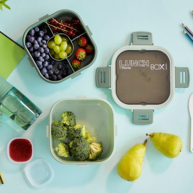 Ланч-бокс з столовими приборами Homla DELLA 1,2 л Зелений 218079 фото - 7