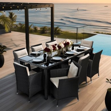 Комплект садових меблів Mebel Elit POMONA Чорний ME.POMONA/CZ/RT/OGR/ZES фото - 9