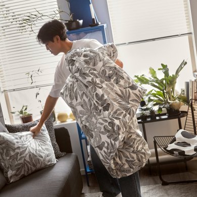 IKEA Комплект постельного белья BROKDRACENA 150x200 см Принт (ИКЕА БРОКДРАЦЕНА) 40605781 фото - 11