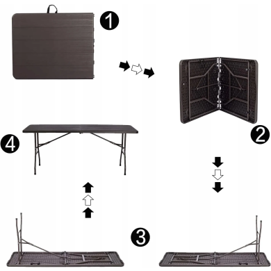 Складной туристический стол Garden Line 180 см Коричневый - 6 Складной туристический стол Garden Line 180 см Коричневый ZUM0988 фото - 6