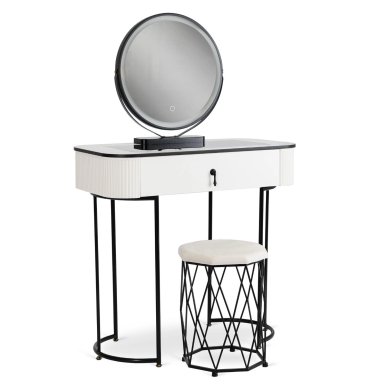 Туалетный стол c пуфом Mebel Elit EMPORIA MINI Белый ME.EMPORIAMINI/B/CZ/B