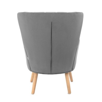 Крісло м'яке Homla MILLS Welur Сірий 218193 фото - 4