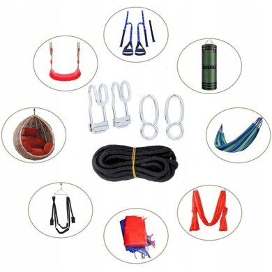 Комплект для установки гамака Garden Line 200 кг Серебристый - 2 Комплект для установки гамака Garden Line 200 кг Серебристый HAM2726 фото - 2