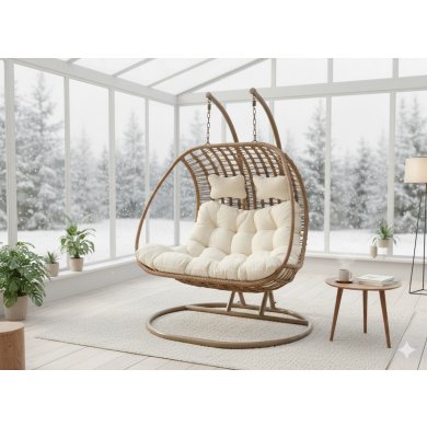 Підвісне крісло-кокон Garden Line SURI Коричневий FAT9996 фото - 2