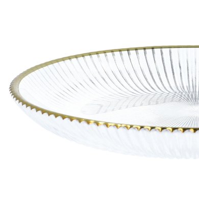 Тарелка десертная Homla MEGALO 21 см | Прозрачный / Золотой 200889 фото - 4