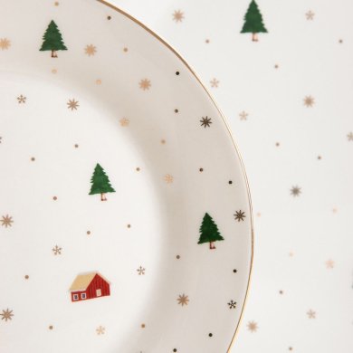 Набор тарелок Homla ZAPHIRA 12 шт Принт 242141 фото - 6