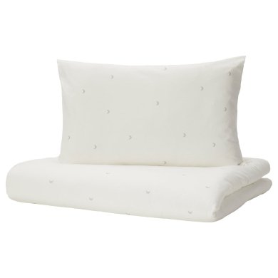 IKEA Комплект постельного белья LENAST 110x125 см Белый (ИКЕА ЛЕНАСТ) 30492303