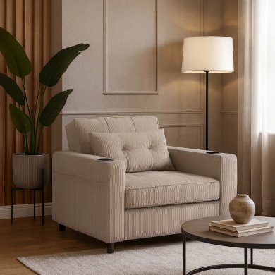 Кресло мягкое раскладное Mebel Elit SOLOR Velvet Бежевый ME.SOLOR/BZ/CZ/SZTR/FW фото - 13