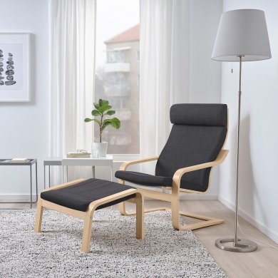 IKEA Підставка для ніг POANG Темно-сірий (ИКЕА ПОАНГ) 19398750 фото - 3