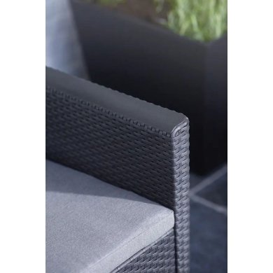 Садовый диван Keter ELODIE 2 Антрацит 86218570 фото - 2