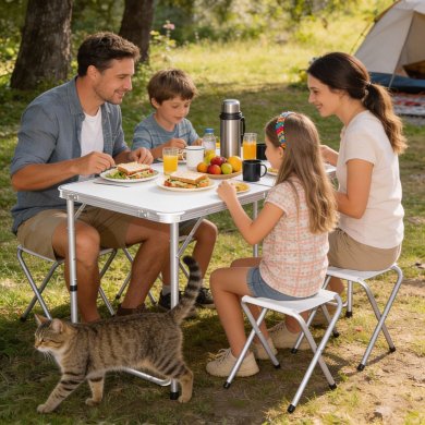 Комплект складаних туристичних меблів Garden Line METAL Білий OXE8211 фото - 7