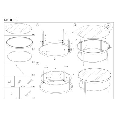 Журнальний стіл Signal MYSTIC B Чорний MYSTICBCZL фото - 2