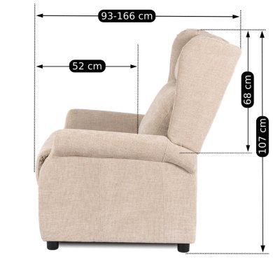 Крісло м'яке розкладне з реклайнером Mebel Elit SIMON 2  Бежевий ME.SIMON2/BZ/T/FW фото - 15