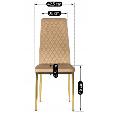 Обеденный стул Mebel Elit GAVI Бежевый ME.GAVI/BZ/V/K фото - 5