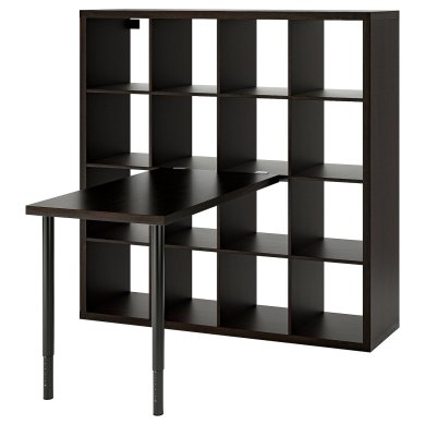 IKEA Стеллаж с столом KALLAX/LINNMON Коричневый (ИКЕА КАЛЛАКС/ЛИННМОН) 59481691