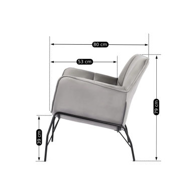 Крісло м'яке Mebel Elit FORN Сірий - 8 Крісло м'яке Mebel Elit FORN Сірий ME.FORN/P/V/FW фото - 8