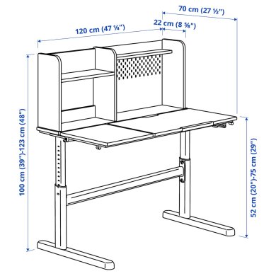 IKEA Письмовий стіл BERGLARKA Білий (ИКЕА БЕРГЛАРК) 09566485 фото - 8