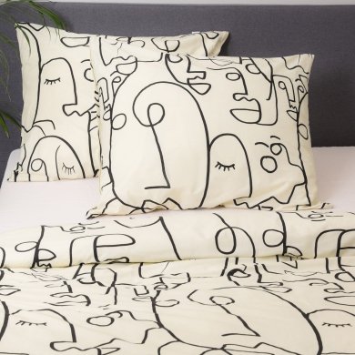 Комплект постельного белья Homla MILOS 200x220 см Кремовый 209982 фото - 5