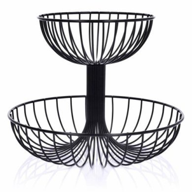 Двухуровневая корзина для фруктов Duka Modern Scandi | Черный 1216172 фото - 4