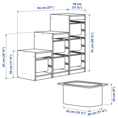 IKEA Стелаж із контейнерами TROFAST (ИКЕА ТРОФАСТ) 99335565 фото - 4