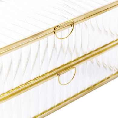 Шкатулка для украшений Homla GRAZIA 21x10x10,5 см | Прозрачный / Золотой - 4 Шкатулка для украшений Homla GRAZIA 21x10x10,5 см | Прозрачный / Золотой 215435 фото - 4