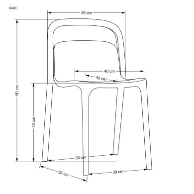 Садовый стул Halmar K490 Черный - 23 Садовый стул Halmar K490 Черный V-CH-K/490-KR-CZARNY фото - 23
