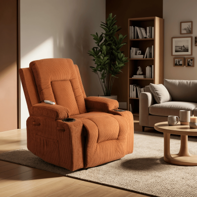 Крісло м'яке розкладне масажне з реклайнером Mebel Elit BOX Velvet Коричневий - 13 Крісло м'яке розкладне масажне з реклайнером Mebel Elit BOX Velvet Коричневий ME.BOX2/BR/SZTR/FW фото - 13