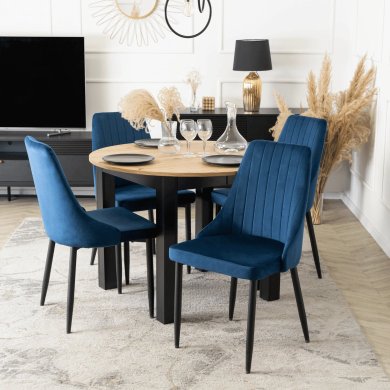Обеденный стул Mebel Elit BARI Welur Синий ME.BARI/GR/V/K фото - 5