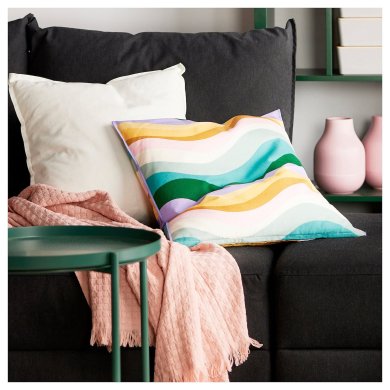 IKEA Декоративна наволочка MYGGBLOMSTER 50х50 см Різнокольоровий (ИКЕА МИГГБЛОМСТЕР) 70582132 фото - 5