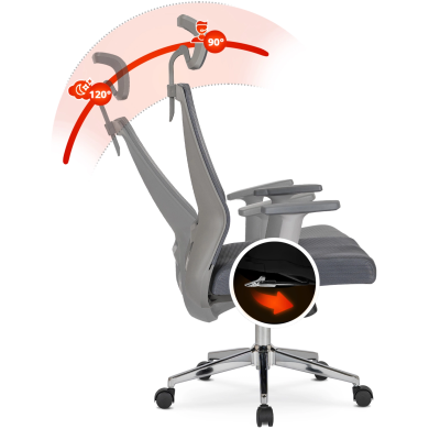 Офісне крісло Mebel Elit PATRIC Сірий ME.PATRIC2/P/T/FO фото - 7