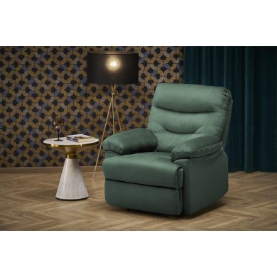Кресло мягкое раскладное с реклайнером Halmar DRAGER Зеленый V-CH-DRAGER-FOT-C.GREEN фото - 13