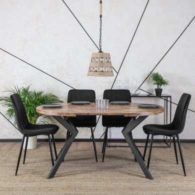 Розкладний обідній стіл Mebel Elit LUKAS Дуб рустик - 9 Розкладний обідній стіл Mebel Elit LUKAS Дуб рустик ME.LUKAS/DRU/CZ/S фото - 9