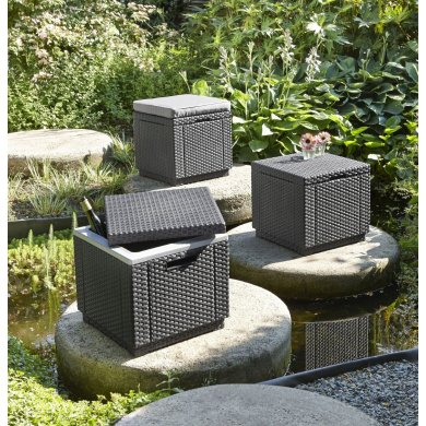 Садовый пуф-ящик Keter CUBE Графит 213785 фото - 4