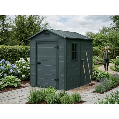 Садовий будиночок Garden Line GRIDEN 131,1x186x198,5 см Чорний DOR3433 фото - 5