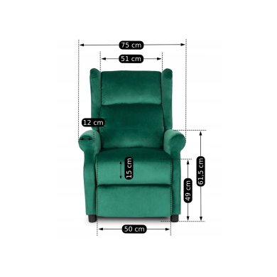 Кресло мягкое раскладное с реклайнером Mebel Elit SIMON Зеленый ME.SIMON/Z/V/FW фото - 15