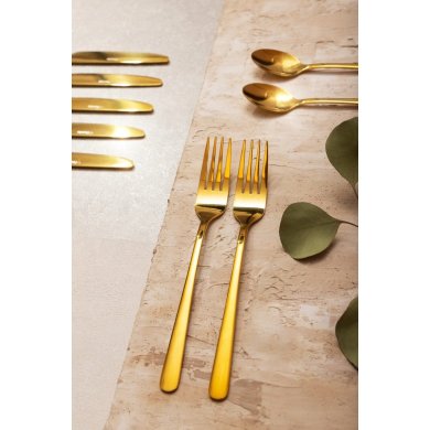 Набір столових приборів Homla Lugano Homla 24 шт. | Золотий - 11 Набір столових приборів Homla Lugano Homla 24 шт. | Золотий 215816 фото - 11