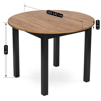 Обеденный комплект мебели Mebel Elit HARRY LUCKY | Дуб крафт / Черный / Серый HARRY/DC/CZ/S/LUCKY/CZ/V/Z4/K фото - 8