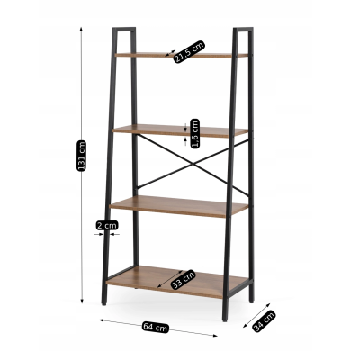 Стеллаж Mebel Elit GIA Орех - 9 Стеллаж Mebel Elit GIA Орех ME.GIA/RU/CZ/REG фото - 9