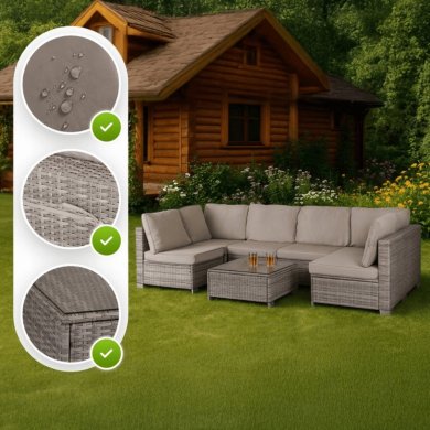 Комплект садовой мебели Mebel Elit COLUMBUS Бежевый ME.COLUMBUS/P/RT/OGR/ZES фото - 6