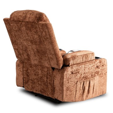 Крісло м'яке розкладне масажне з реклайнером Mebel Elit BOX Welur Коричневий ME.BOX/BR/V/FW фото - 3