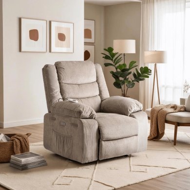 Кресло мягкое раскладное с реклайнером Mebel Elit JASPER Бежевый ME.JASPER/BZ/T/FW фото - 13