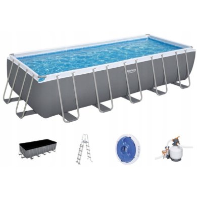 Каркасный бассейн Bestway 5612b POWER STEEL 640х274х132 см Серый BES5612b