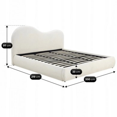 Кровать Mebel Elit TALINN Boucle 180x200 см Кремовый ME.TALINN/180/KR/TB/LOZZPOJ фото - 4