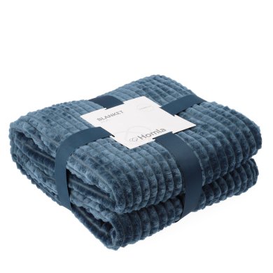 Плед Homla GOFER 150x200 см Темно-синій 200747 фото - 5