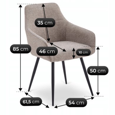 Обеденный стул Mebel Elit PALMA Капучино ME.PALMA/CAP/CZ/T/K фото - 6