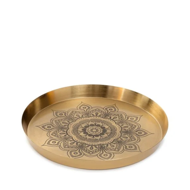 Декоративный поднос Homla HAMSA 31x31x3 см | Золотой 218153