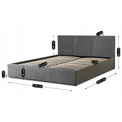 Ліжко Mebel Elit ALISSON 160x200 см Сірий - 11 Ліжко Mebel Elit ALISSON 160x200 см Сірий ME.ALISSON/160/P/V/LOZZPOJ фото - 11