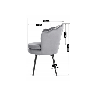 Обеденный стул Mebel Elit BELLA Серый BELLA/SZ фото - 6