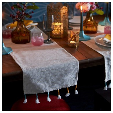 IKEA Доріжка на стіл (раннер) GOKVALLA 35x130 см Бежевий (ИКЕА ГОКВАЛЛА) 40592547 фото - 2