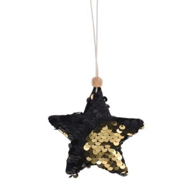Ялинкова іграшка Duka Sequin Gwiazda 11 см | Золотий/Чорний 2220969 фото - 2